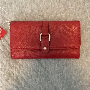 Red checkbook wallet